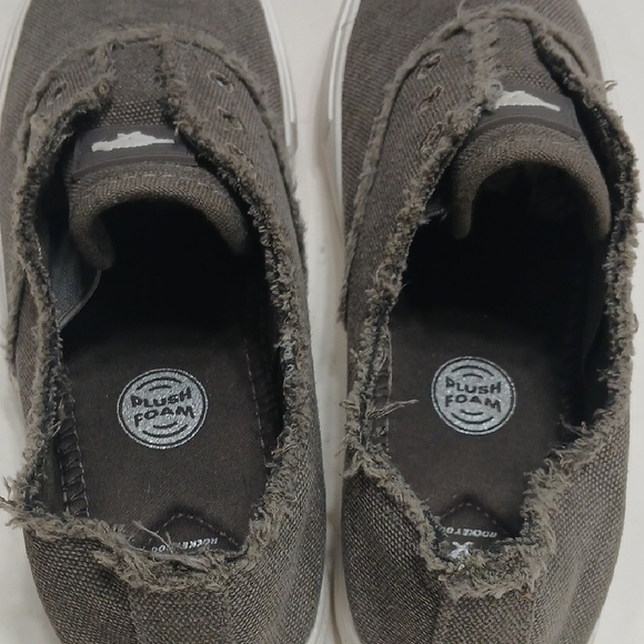 Rocket Dog, Gray Canvas Sneakers with Frayed Edges, Sz 9 - Picture 3 of 5